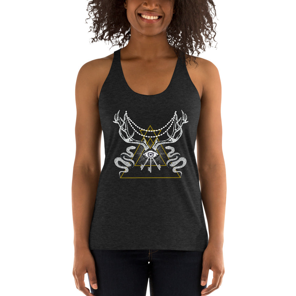 ANIMUS Collection-Zoe Jakes Racerback Tank TRIANGLE EYES