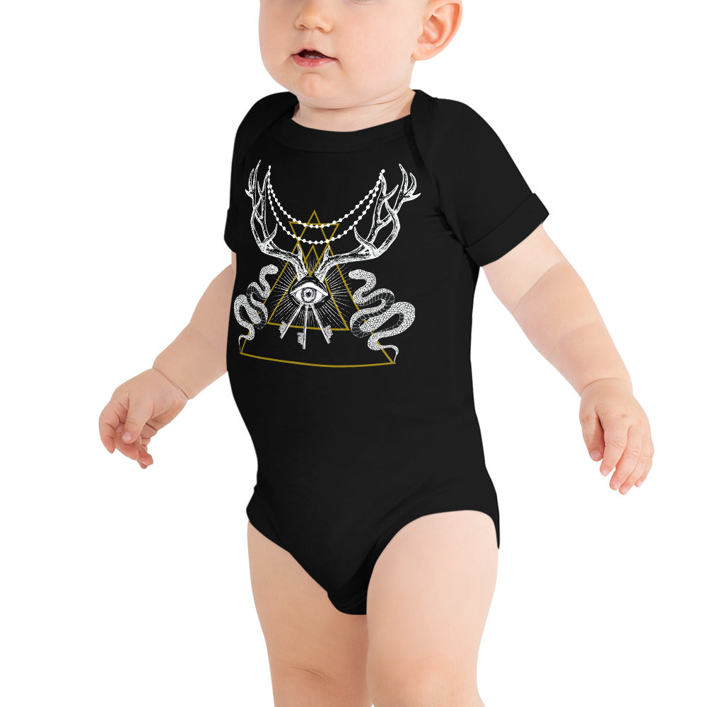 ANIMUS Collection-Antlers Babie onesie-TRIANGLE EYES